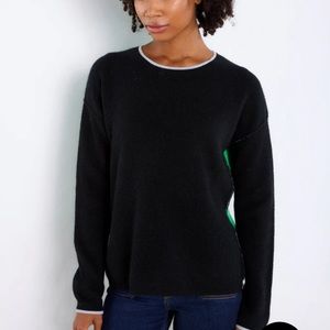 Lisa Todd Sweater / The Contrast 100% Cashmere crew neck pullover.